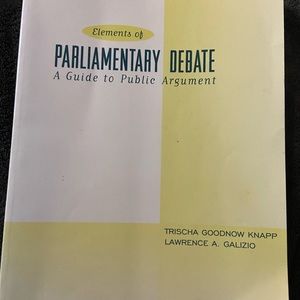 Parliamentary Debate book
